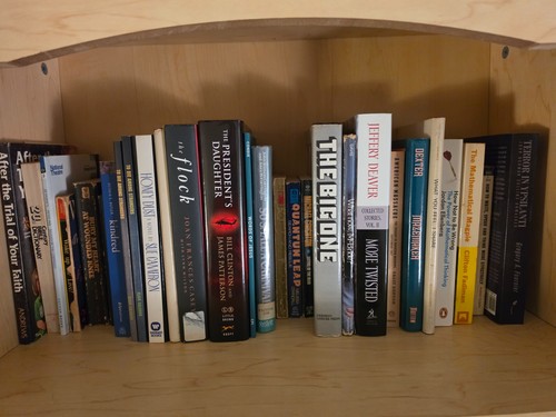 Used book pile mostly - used,